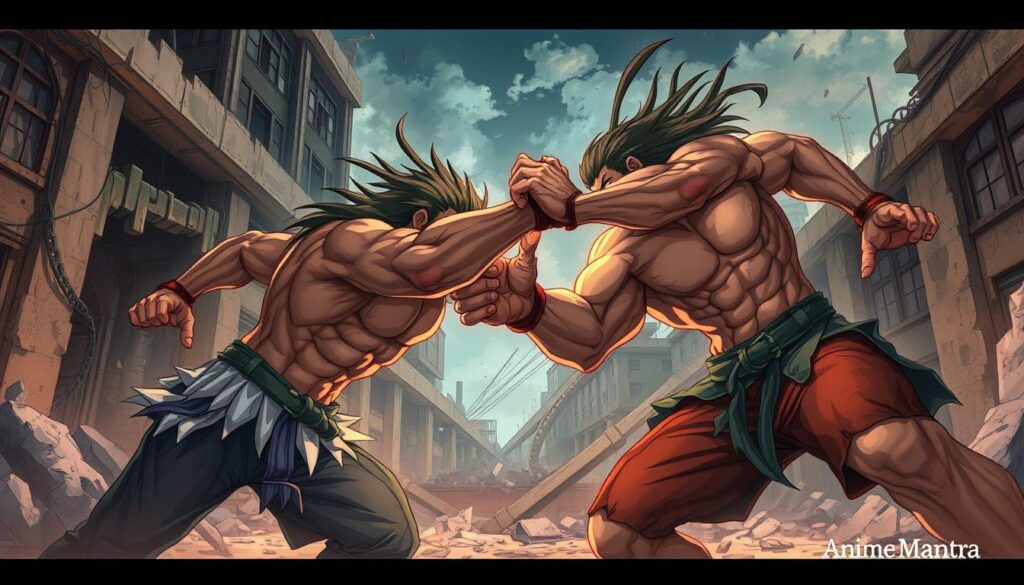 Raian Kure vs Jack Hanma clash Raian Kure vs Jack Hanma clash