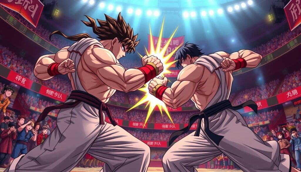 fighting anime characters fighting anime characters